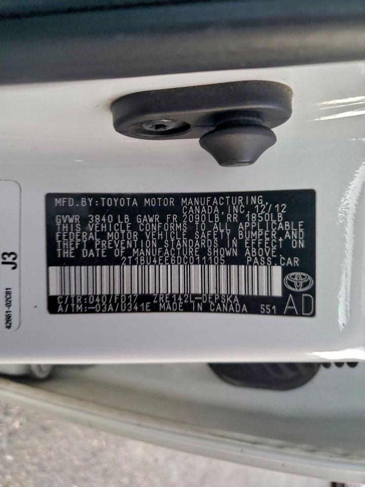 2013 TOYOTA COROLLA BASE photo 12