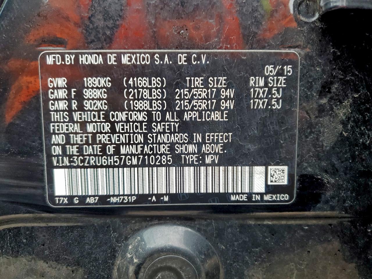 2016 HONDA HR-V EX photo 13