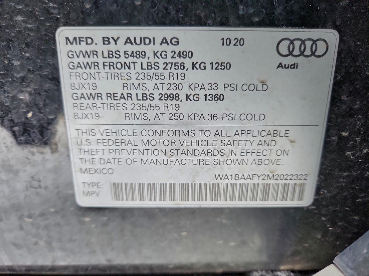 2021 AUDI Q5 PREMIUM PLUS photo 13
