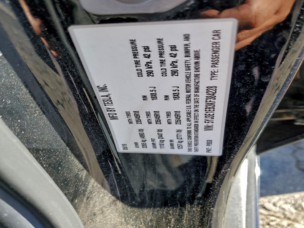 2019 TESLA MODEL 3 photo 12