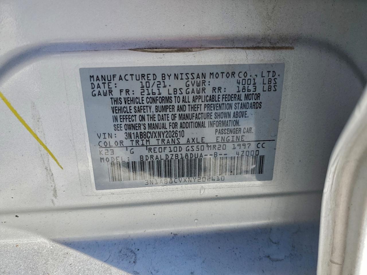 2022 NISSAN SENTRA SV photo 12