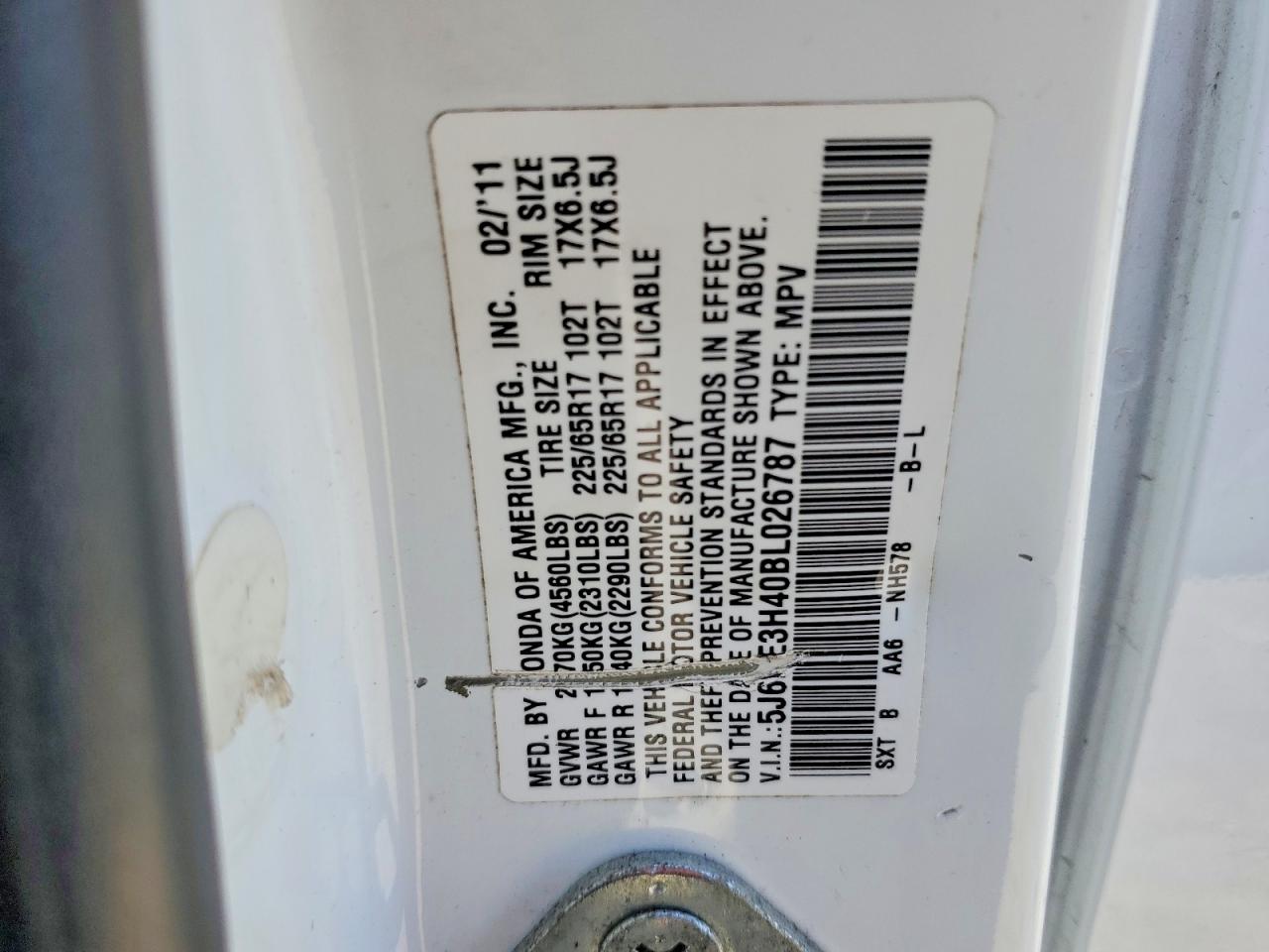 2011 HONDA CR-V SE photo 12