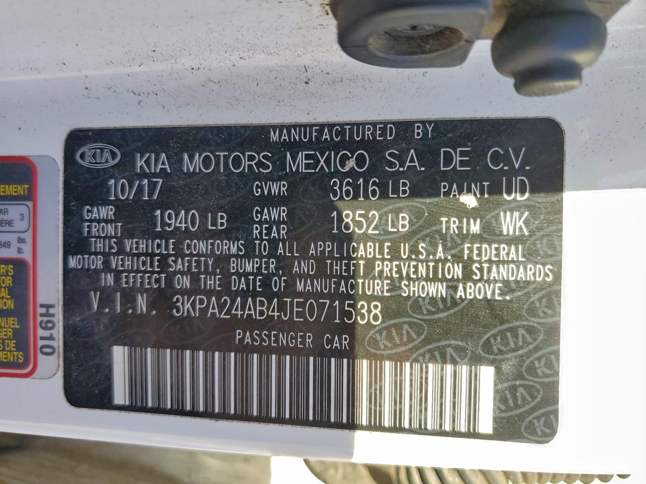 2018 KIA RIO LX photo 12