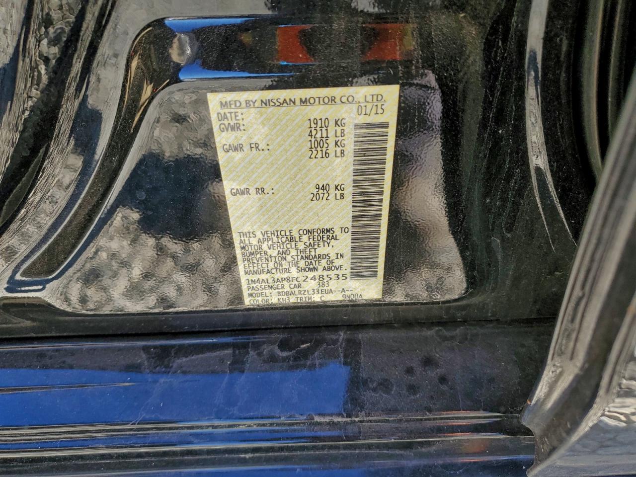 2015 NISSAN ALTIMA 2.5 photo 23