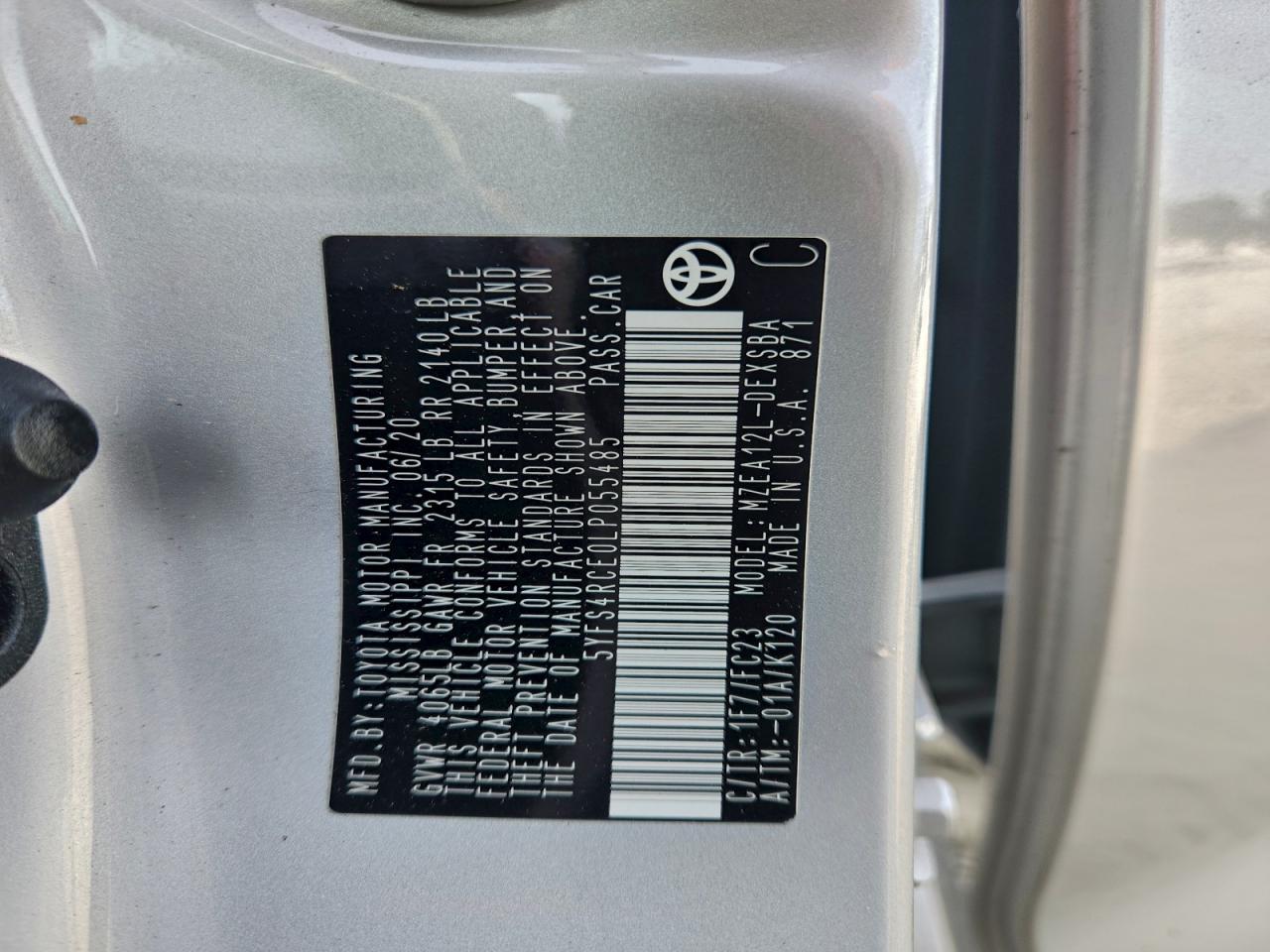 2020 TOYOTA COROLLA SE photo 12