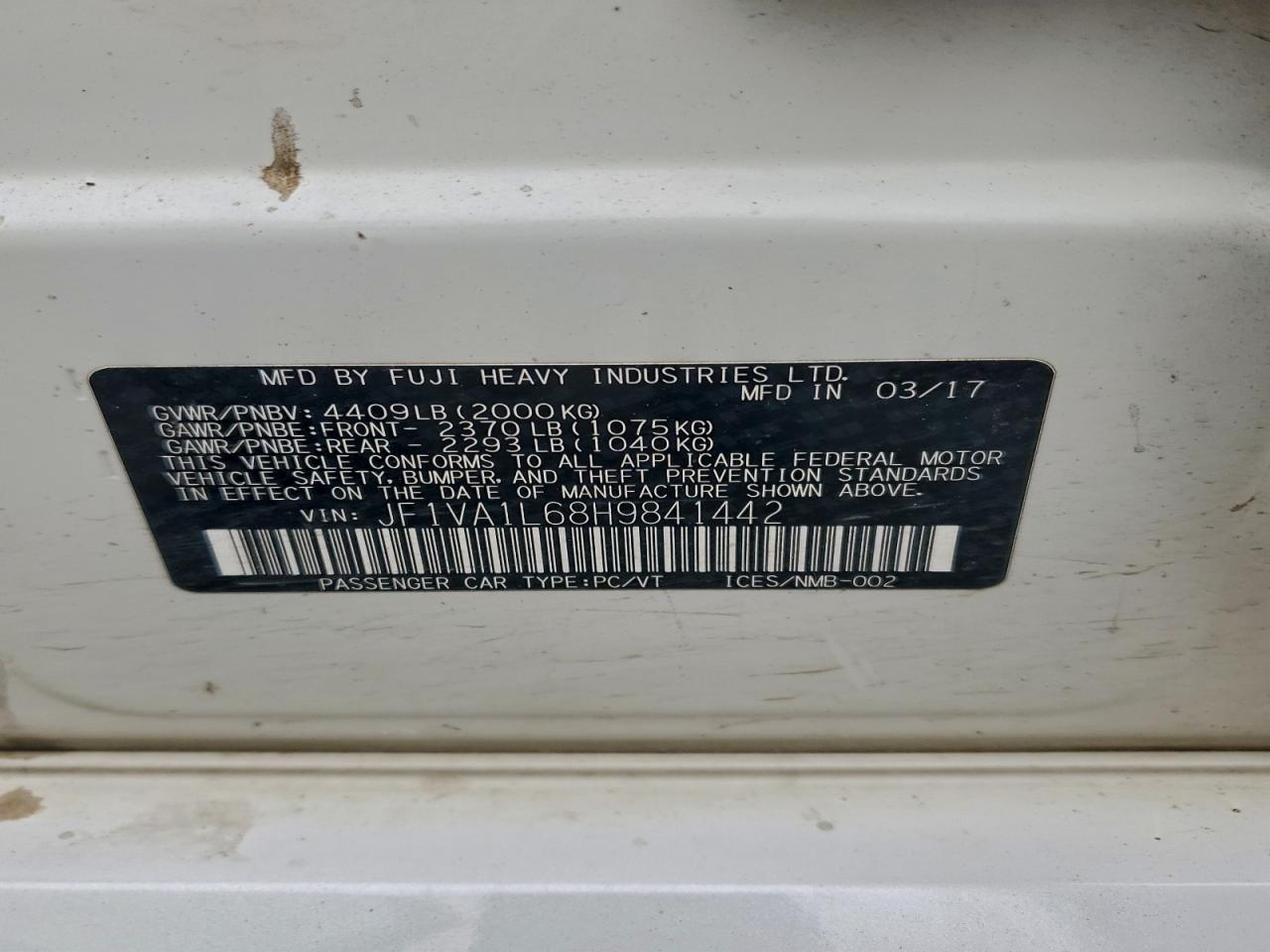 2017 SUBARU WRX LIMITED photo 13