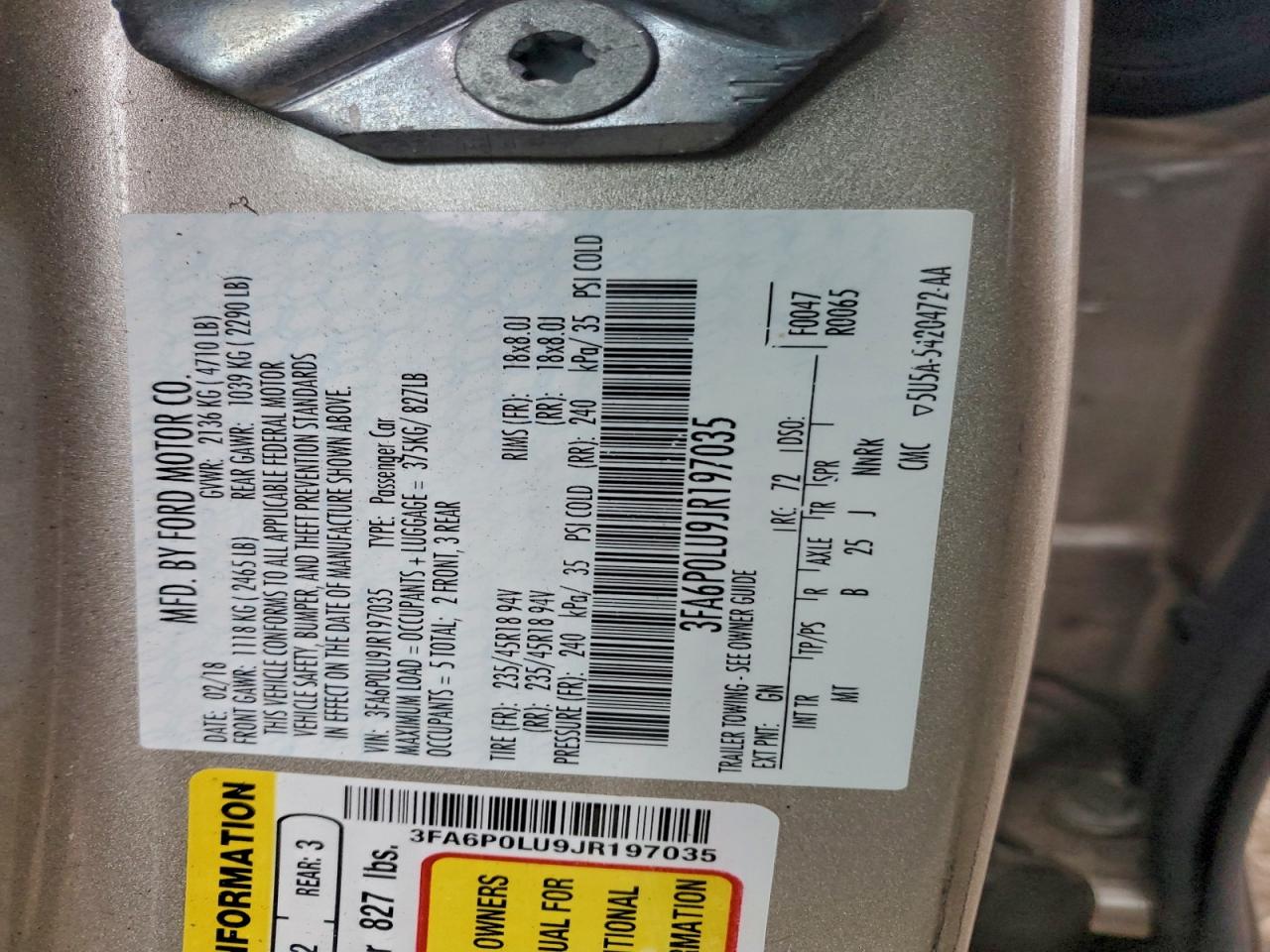 2018 FORD FUSION SE HYBRID photo 12
