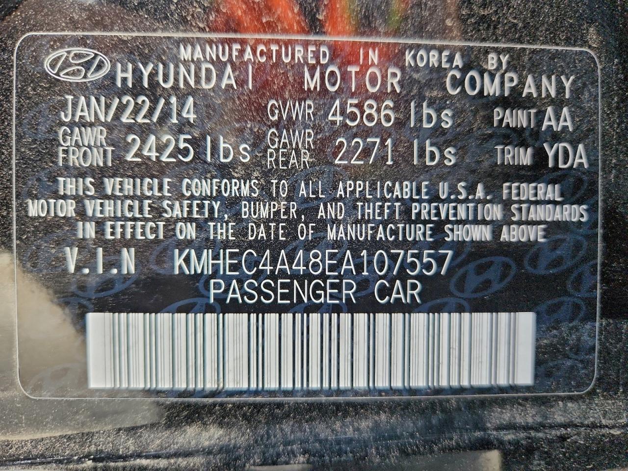 2014 HYUNDAI SONATA HYBRID photo 12