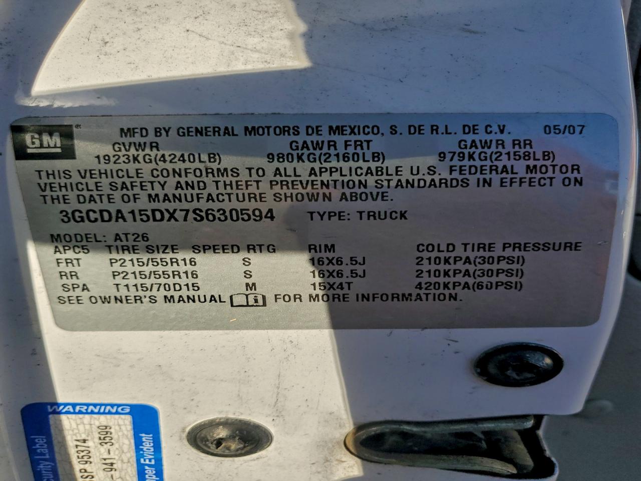 2007 CHEVROLET HHR PANEL LS photo 13