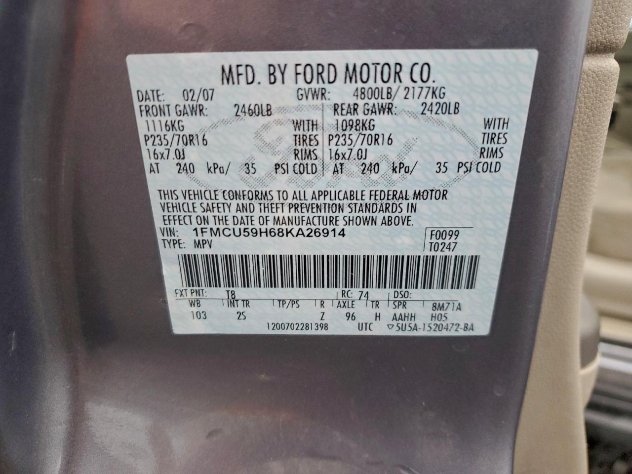 2008 FORD ESCAPE HEV photo 13