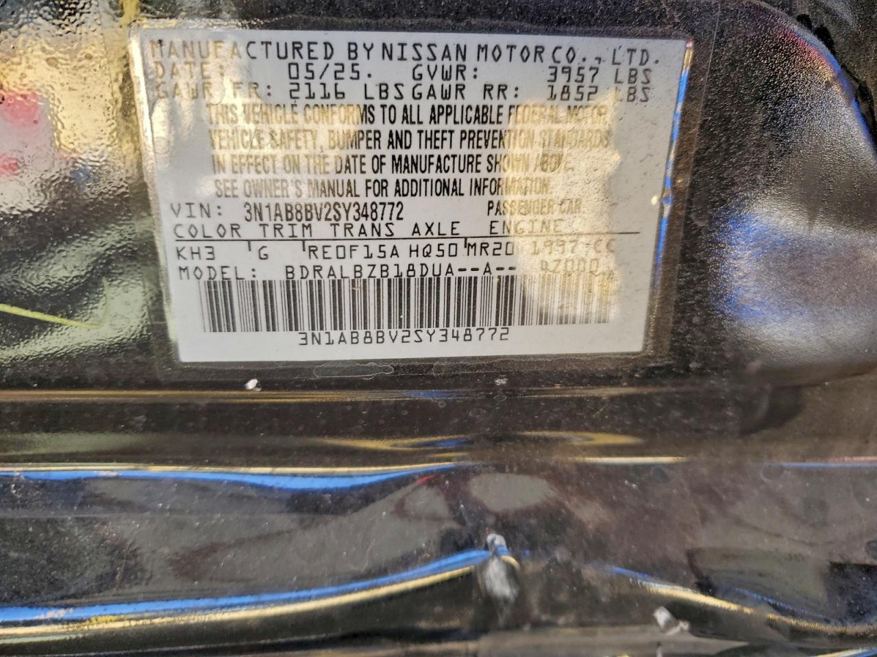 2025 NISSAN SENTRA S photo 12