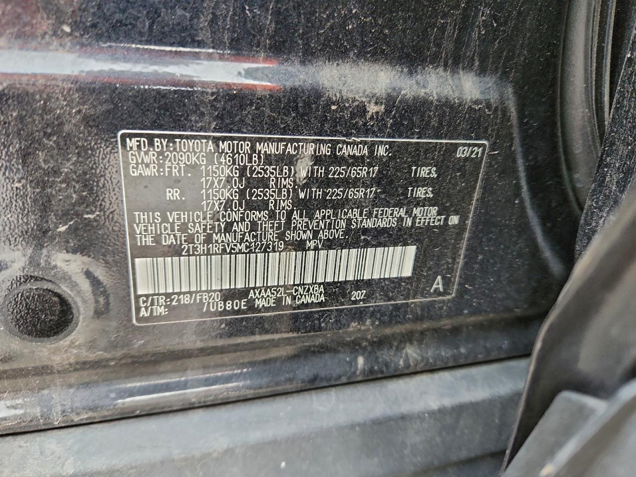 2021 TOYOTA RAV4 LE photo 13