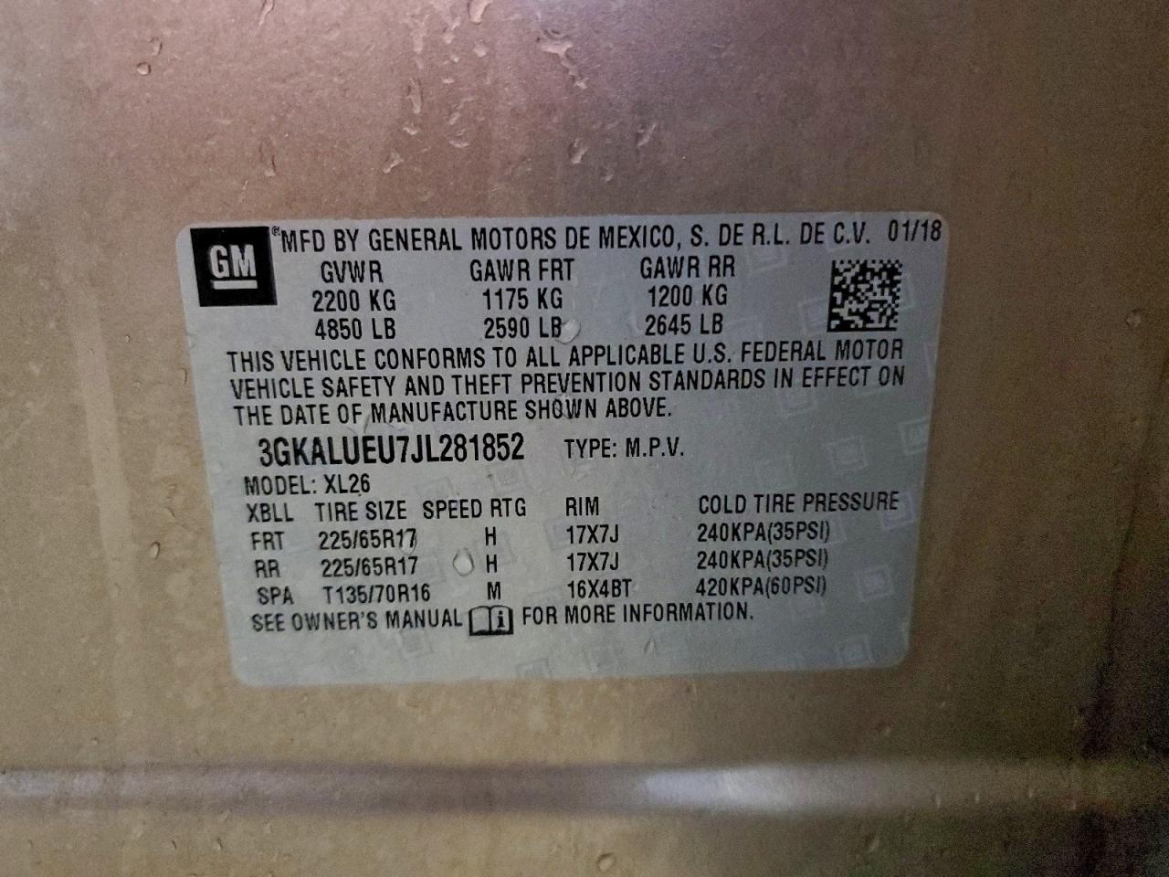 2018 GMC TERRAIN SLE photo 13