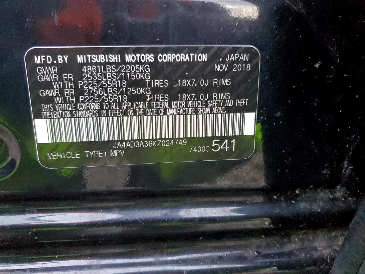 2019 MITSUBISHI OUTLANDER SE photo 13