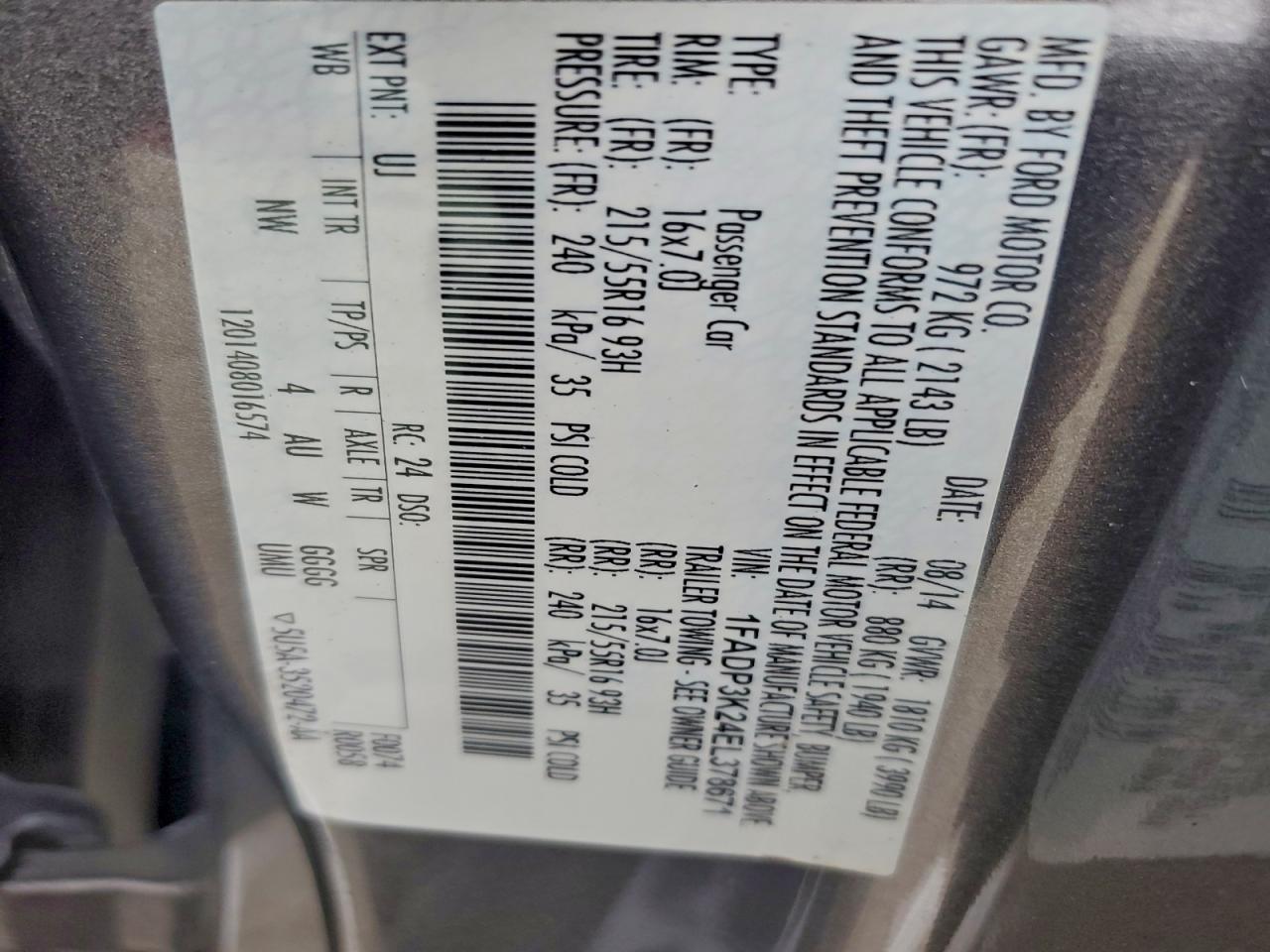 2014 FORD FOCUS SE photo 12