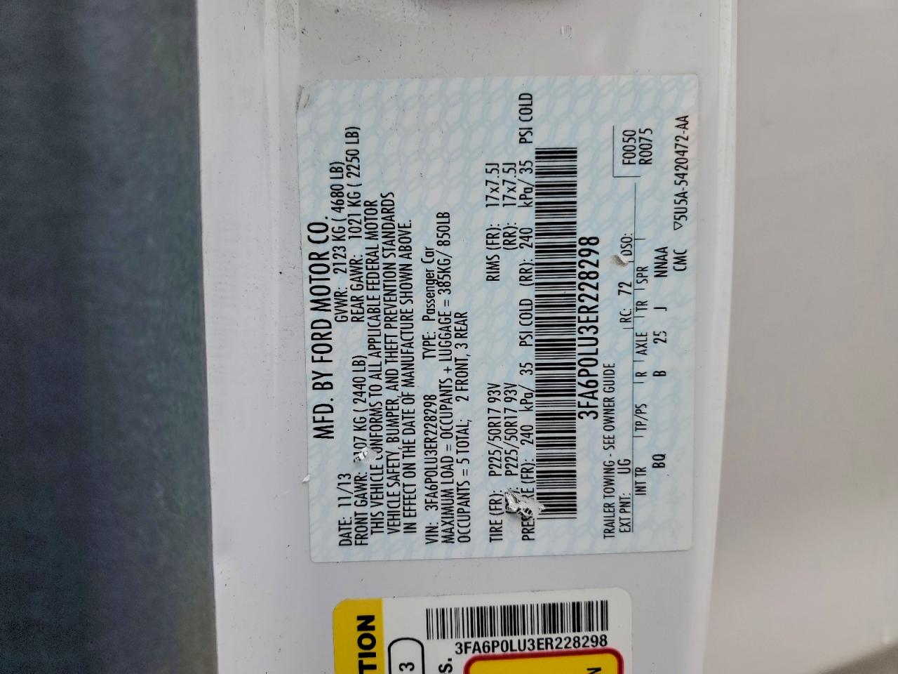 2014 FORD FUSION SE HYBRID photo 12