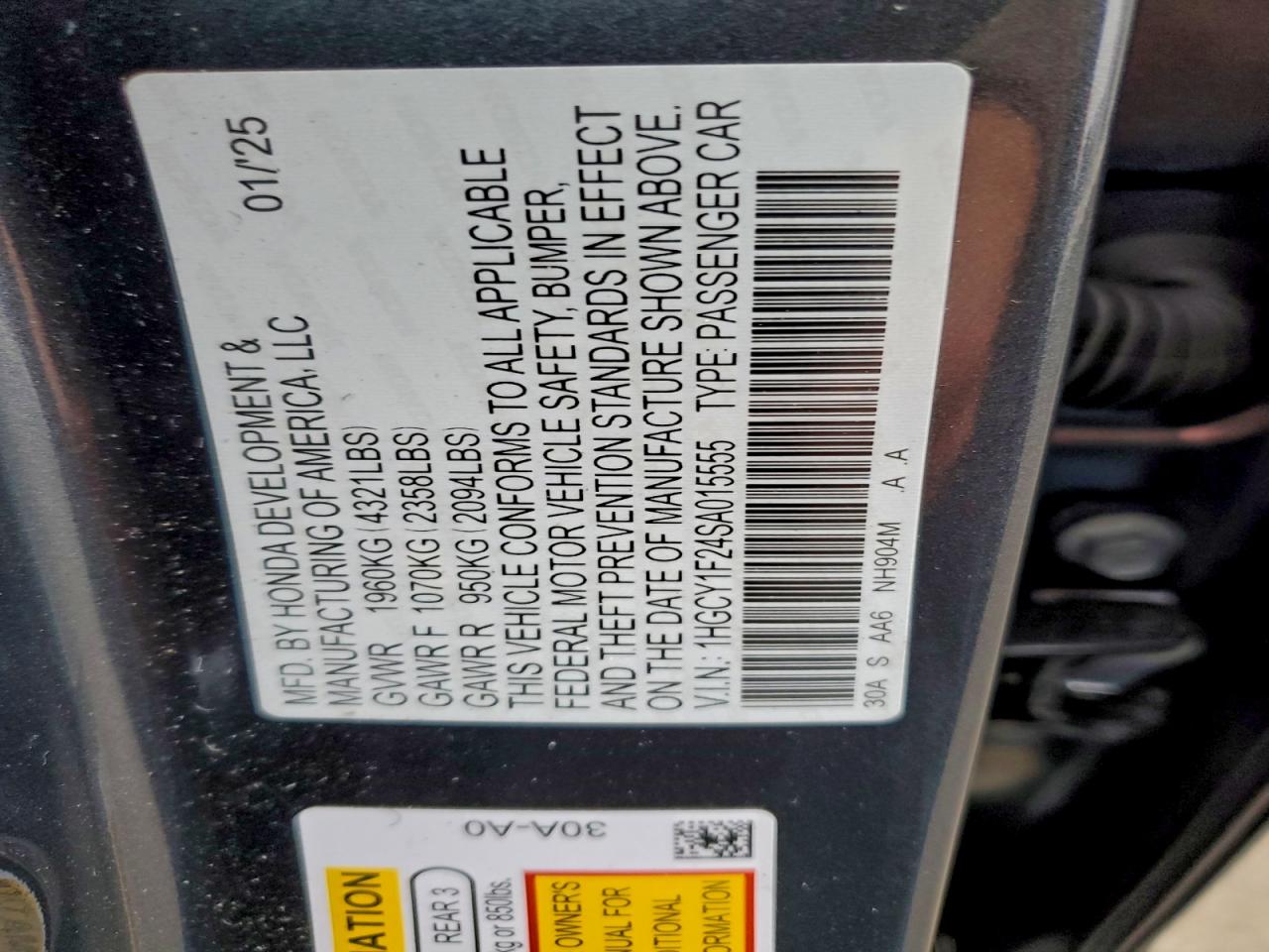 2025 HONDA ACCORD LX photo 37