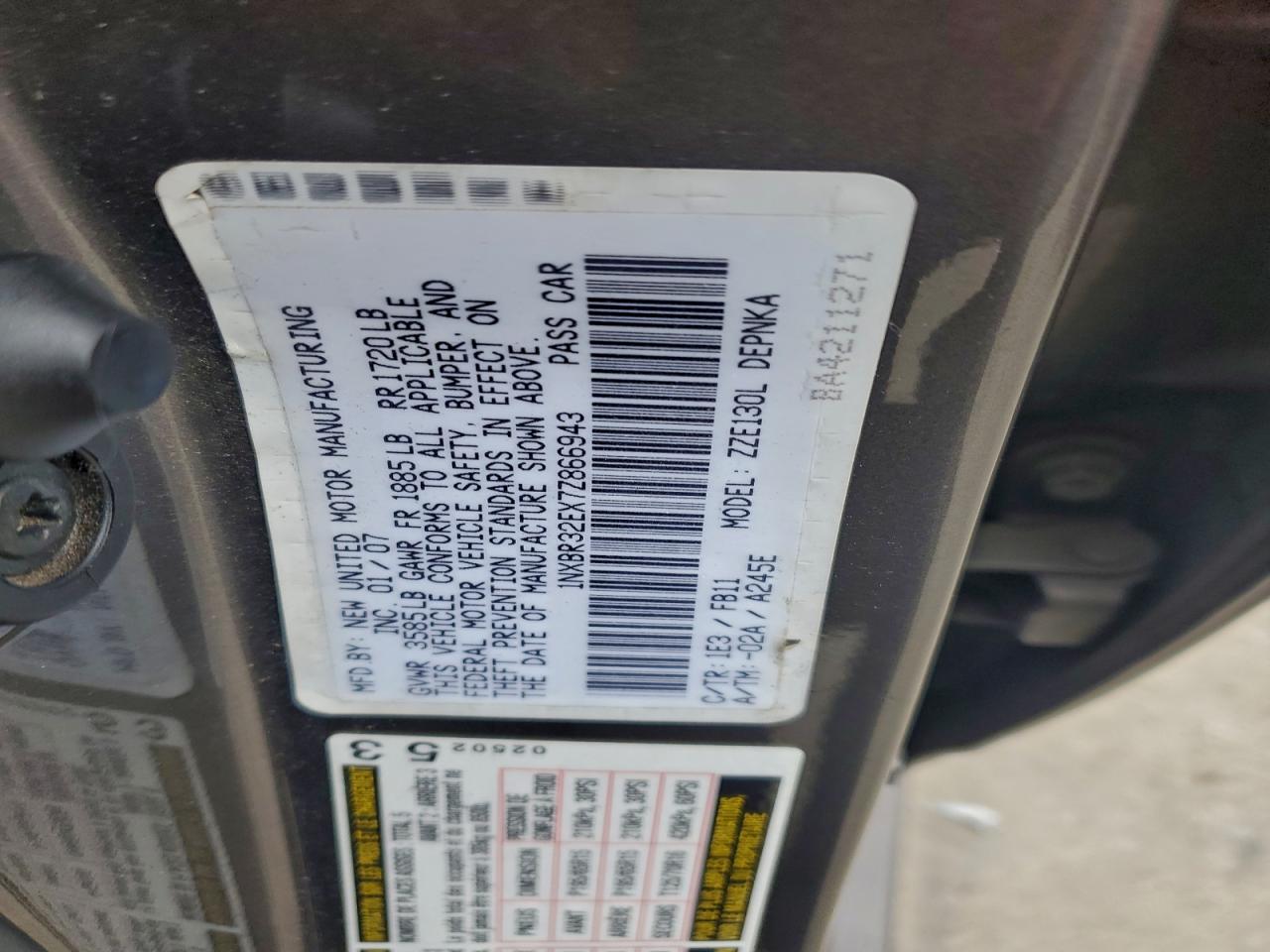 2007 TOYOTA COROLLA CE photo 12