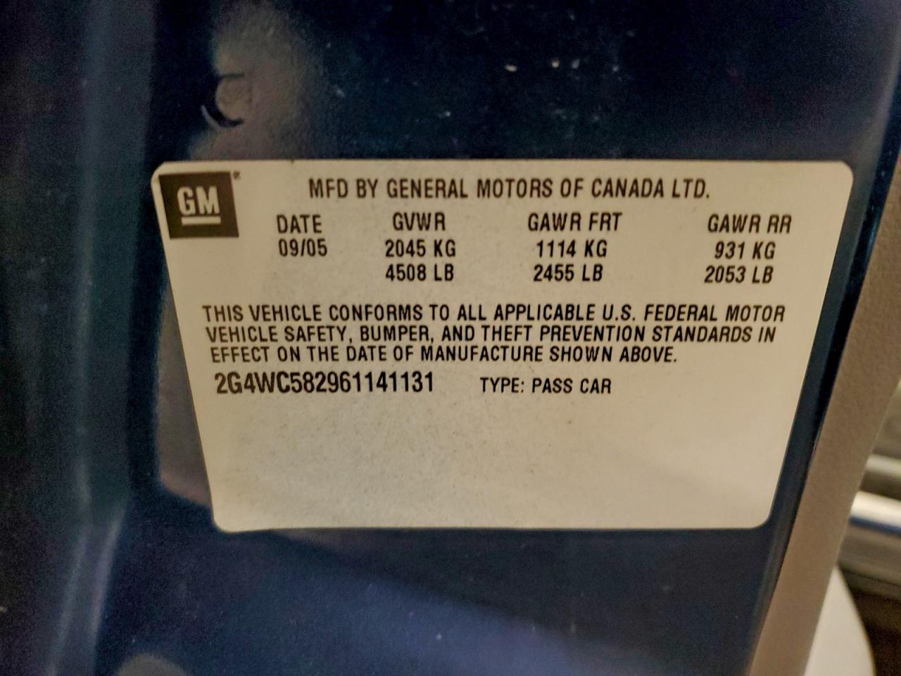 2006 BUICK LACROSSE CX photo 12
