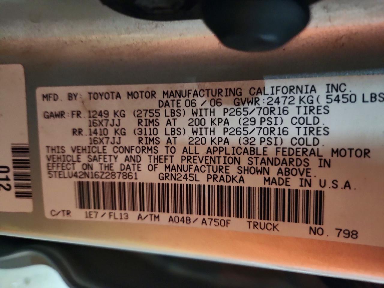2006 TOYOTA TACOMA DOUBLE CAB photo 13