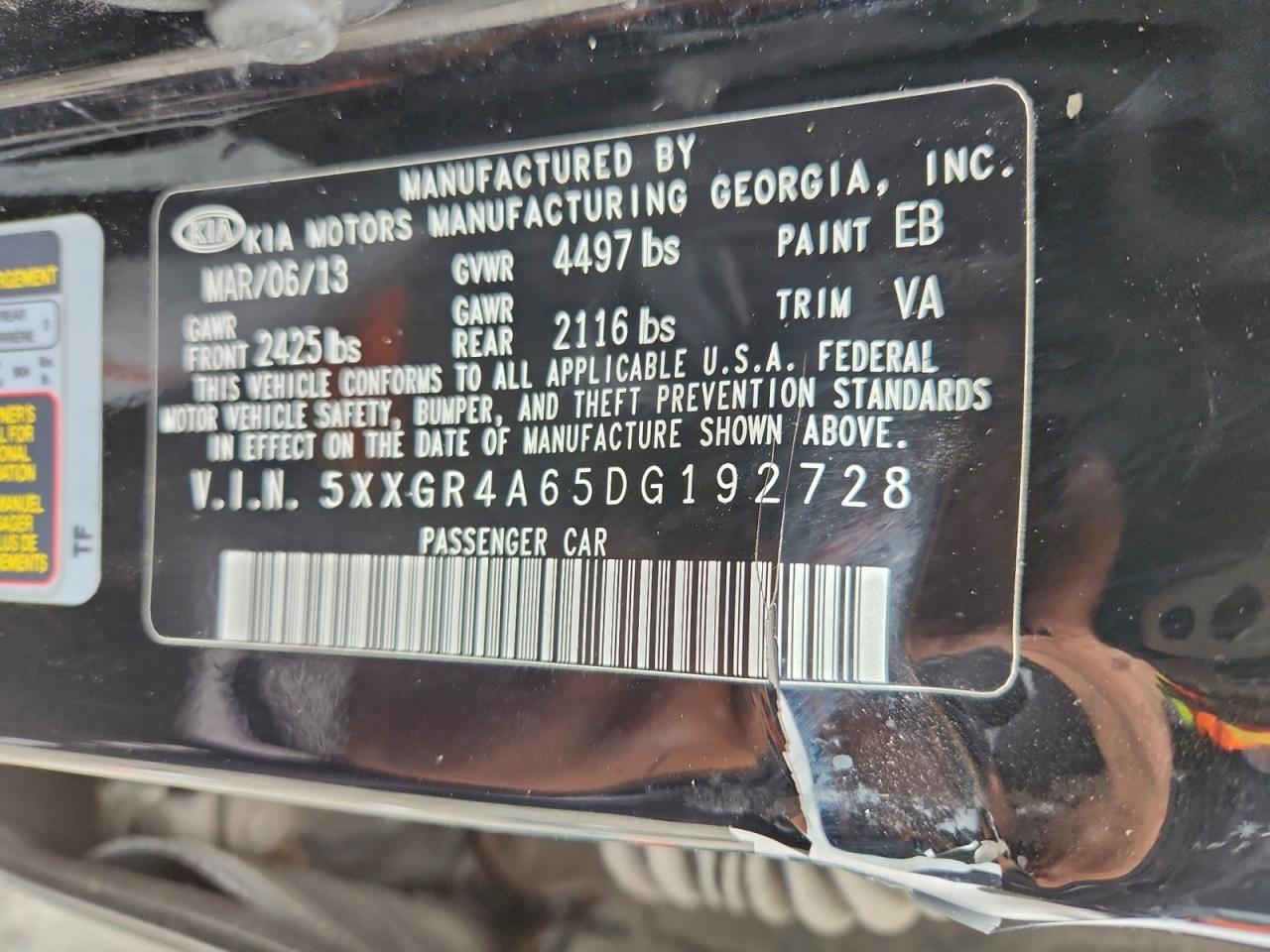 2013 KIA OPTIMA SX photo 12