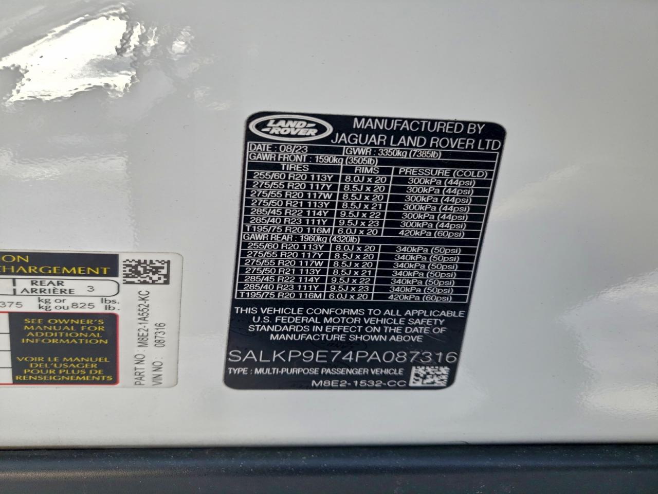 2023 LAND ROVER RANGE ROVER SE photo 13