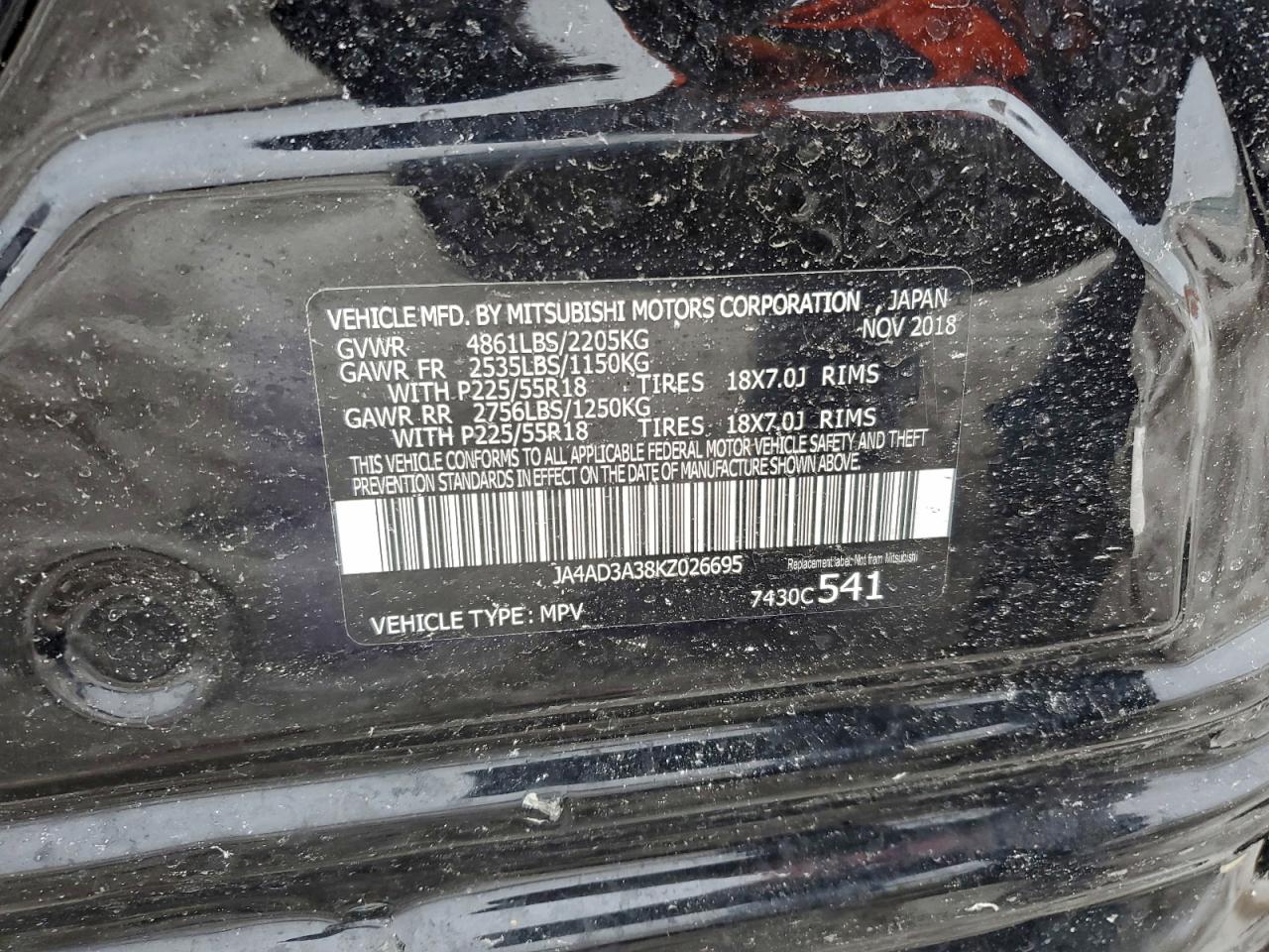 2019 MITSUBISHI OUTLANDER SE photo 12