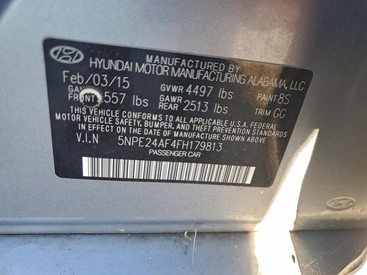2015 HYUNDAI SONATA SE photo 12
