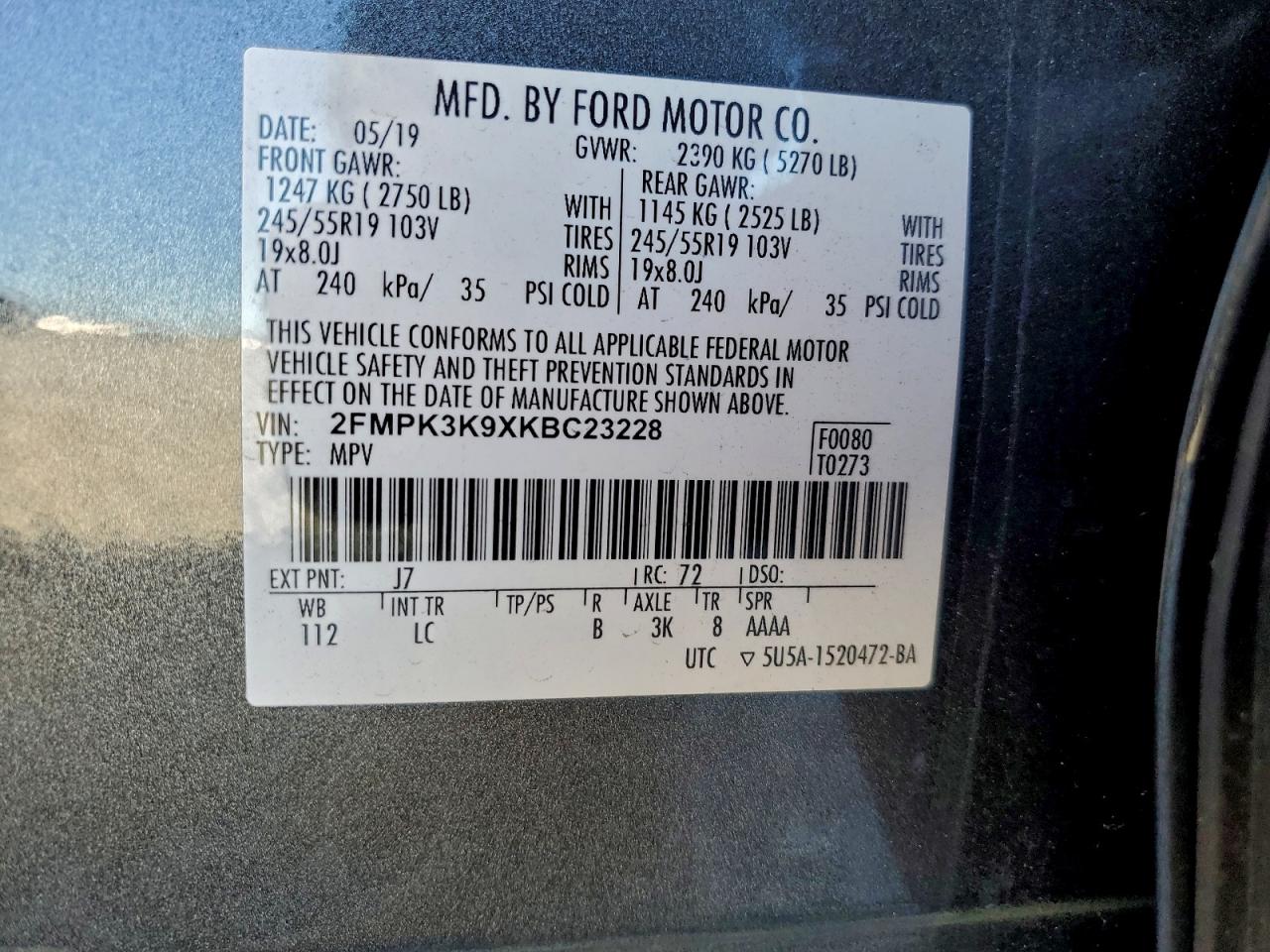 2019 FORD EDGE TITANIUM photo 14