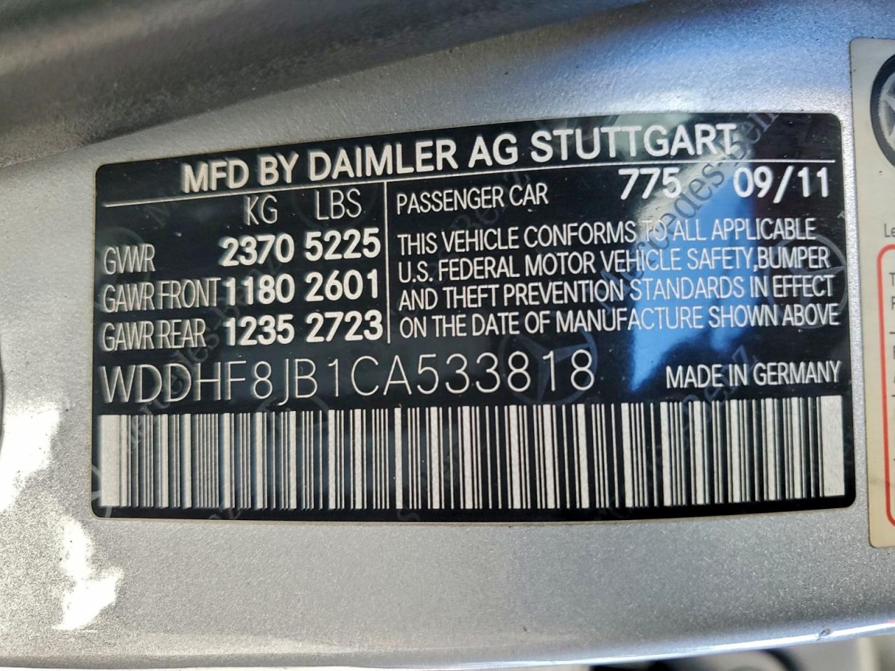 2012 MERCEDES-BENZ E 350 4MATIC photo 12