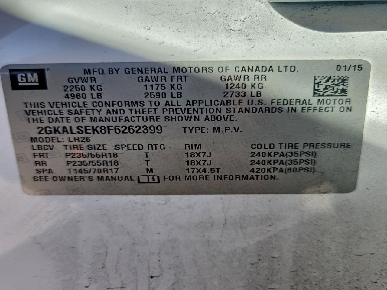 2015 GMC TERRAIN SLT photo 13