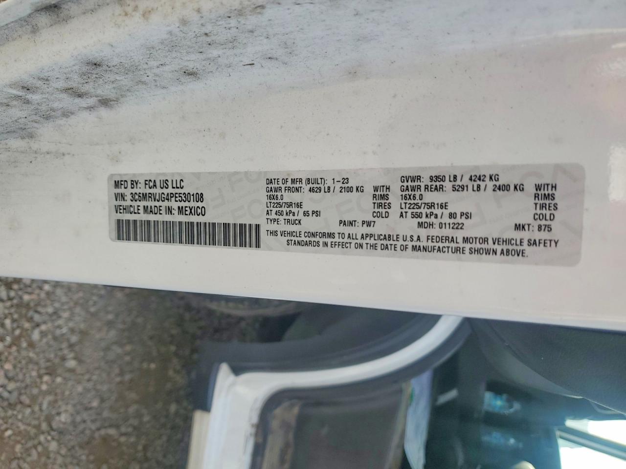 2023 RAM PROMASTER 3500 DELIVERY VAN photo 13
