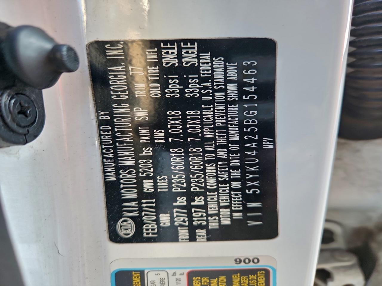 2011 KIA SORENTO EX photo 14