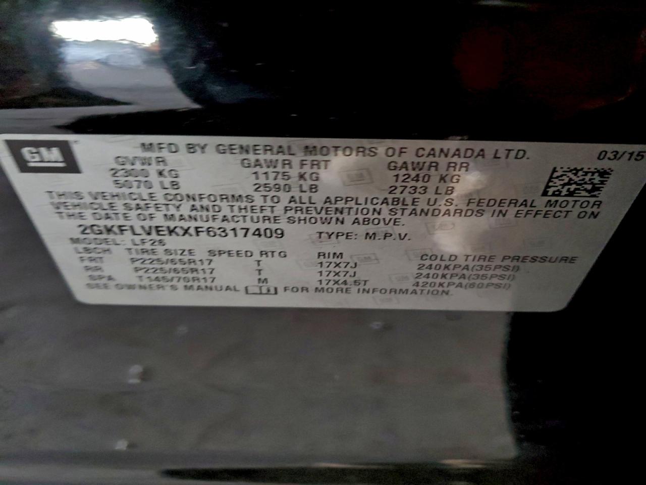 2015 GMC TERRAIN SLE photo 13