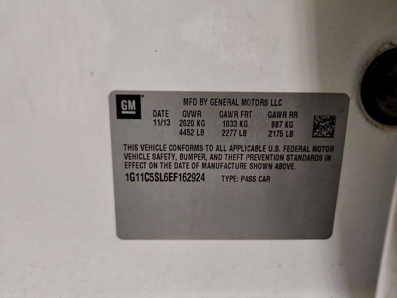 2014 CHEVROLET MALIBU 1LT photo 12
