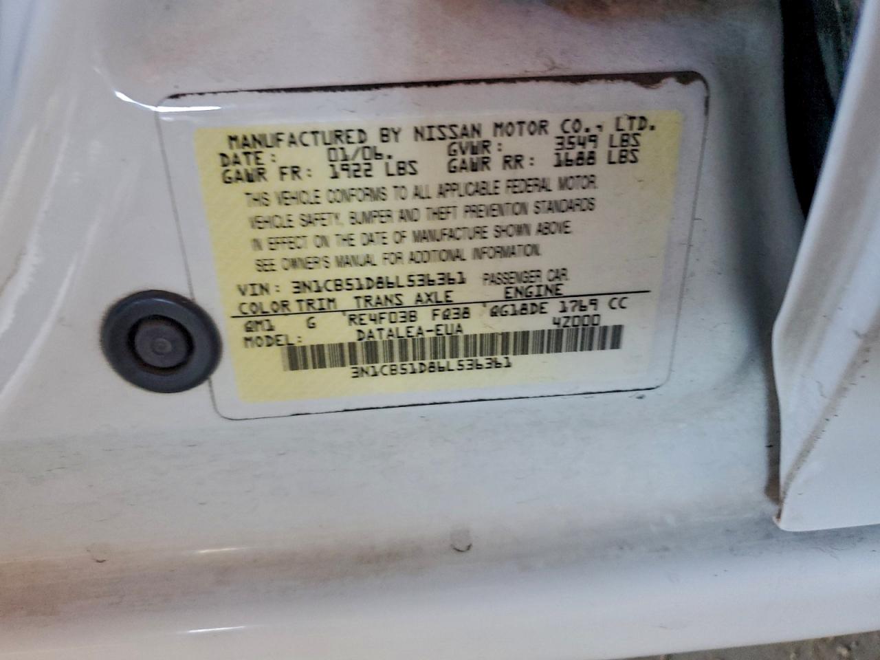 2006 NISSAN SENTRA 1.8 photo 12