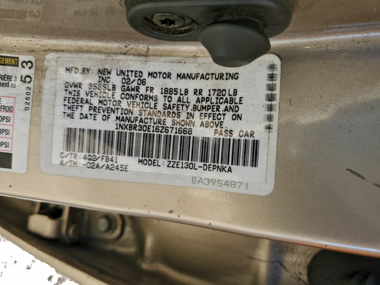 2006 TOYOTA COROLLA CE photo 23