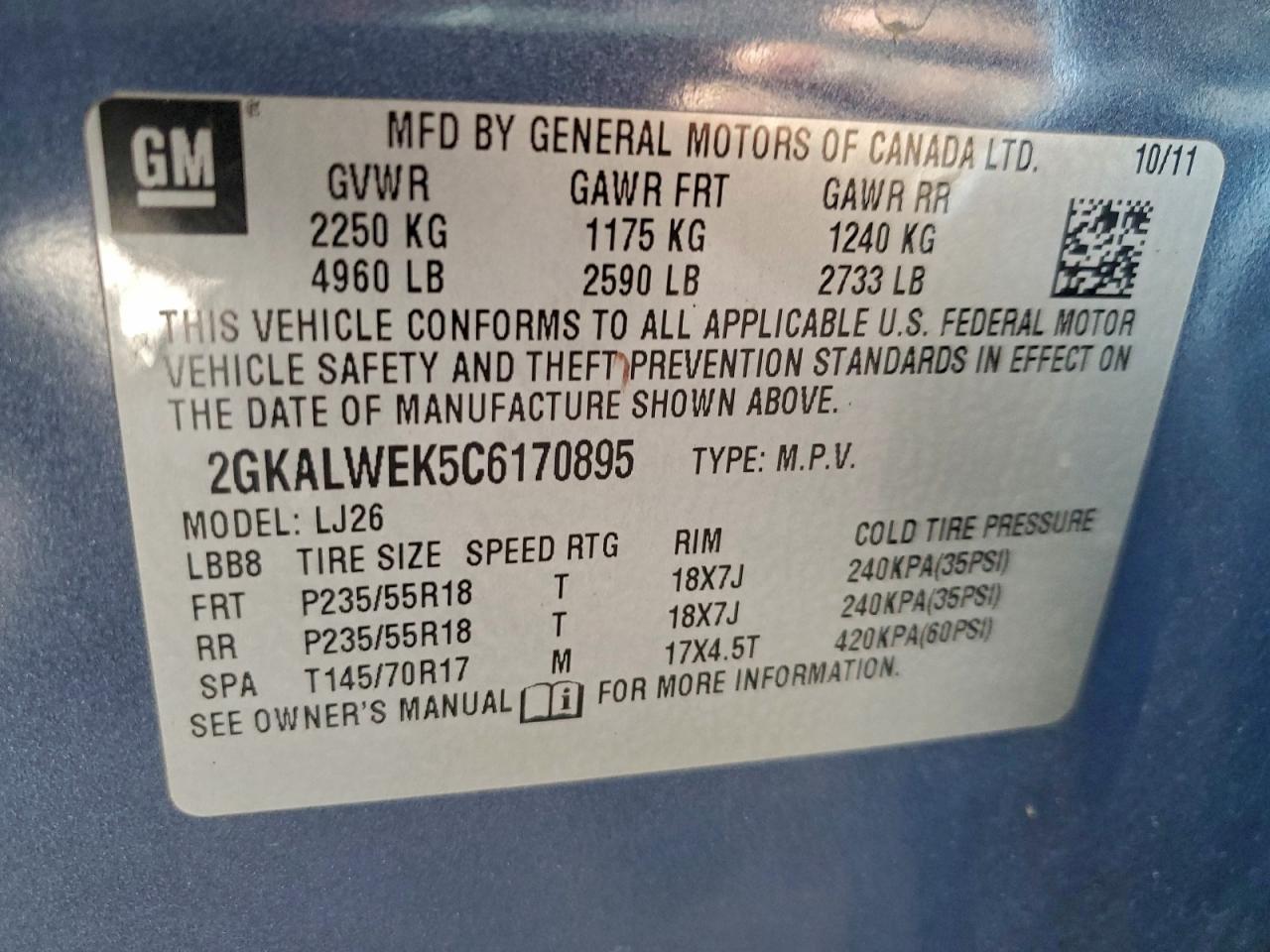 2012 GMC TERRAIN SLT photo 13