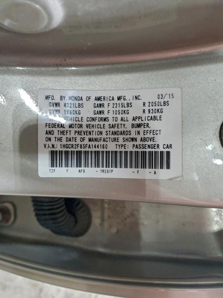 2015 HONDA ACCORD EXL photo 12