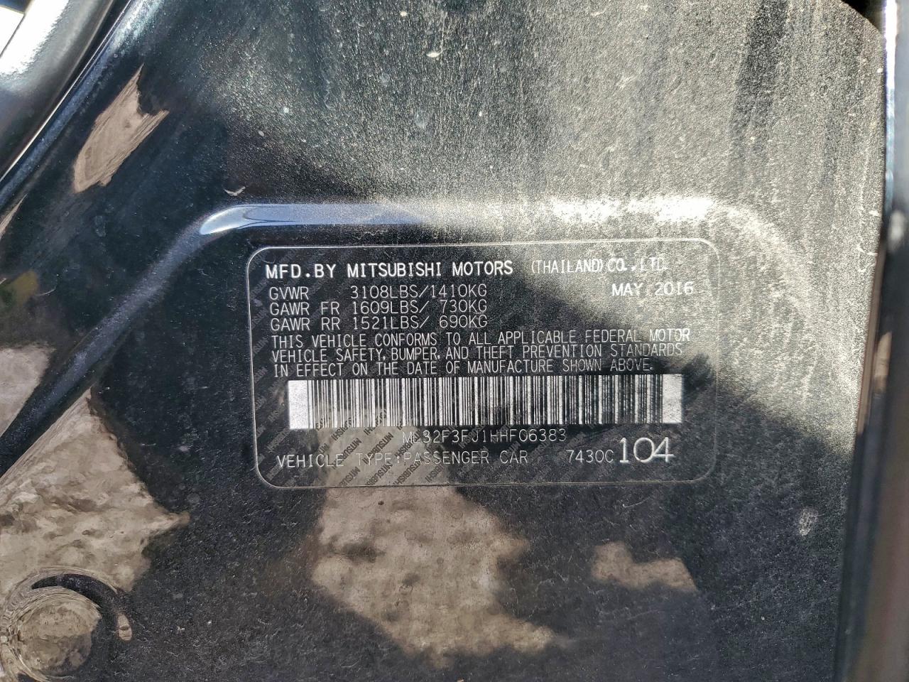 2017 MITSUBISHI MIRAGE G4 ES photo 12