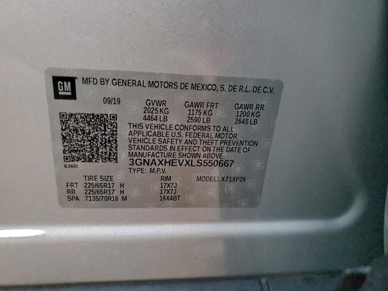 2020 CHEVROLET EQUINOX LS photo 13