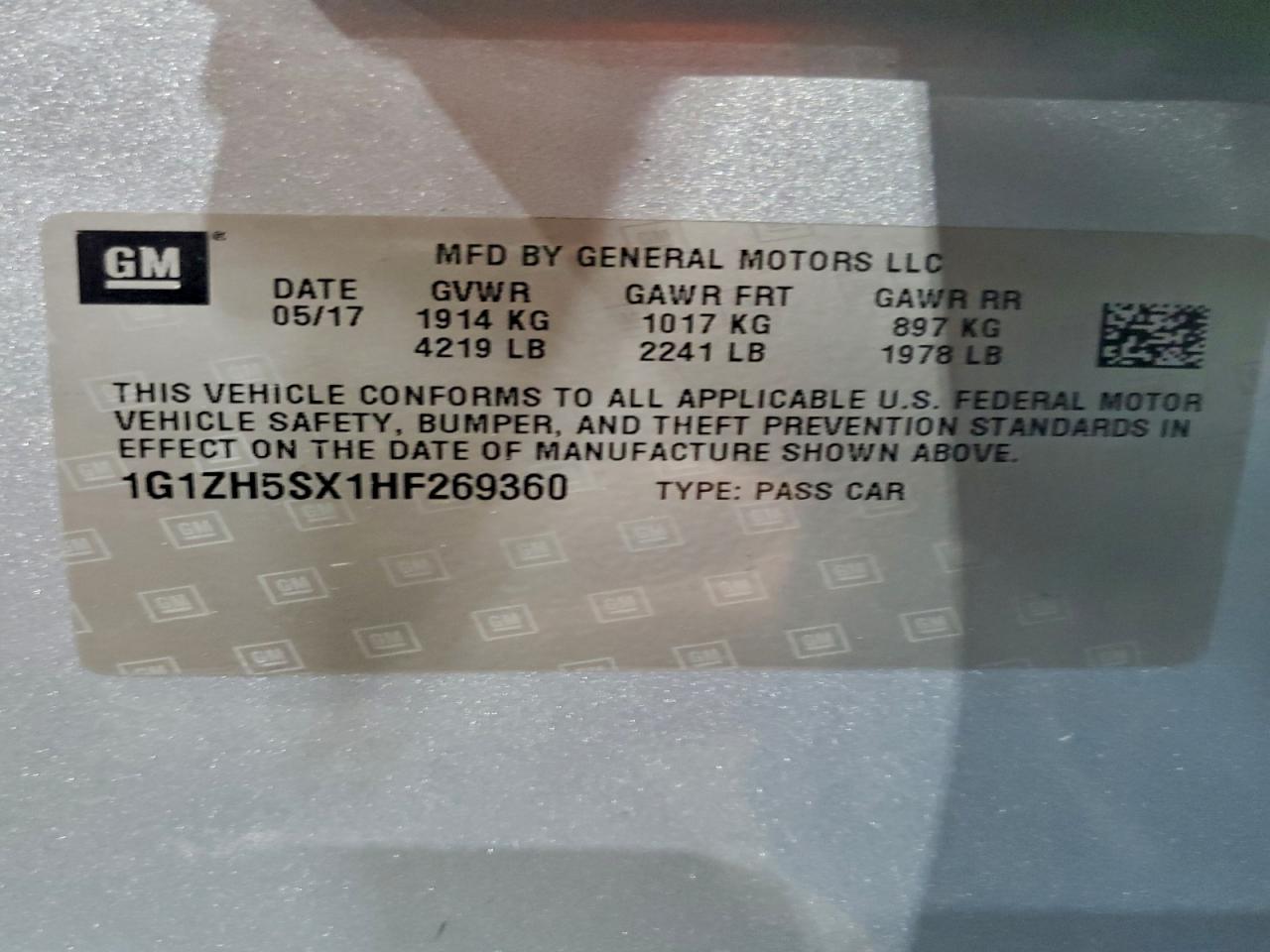 2017 CHEVROLET MALIBU PREMIER photo 12