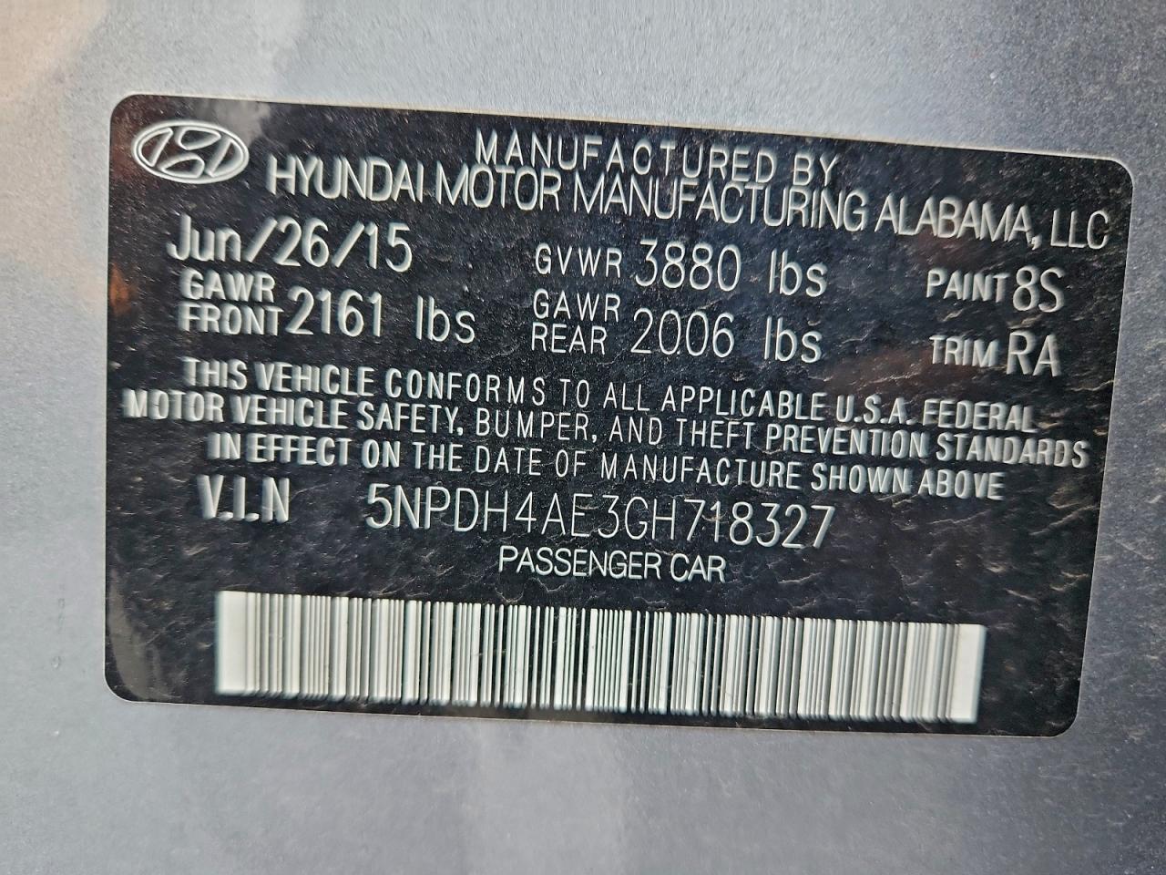 2016 HYUNDAI ELANTRA SE photo 12