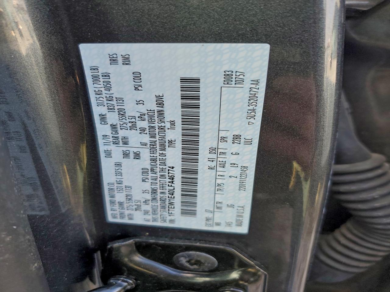 2020 FORD F150 SUPERCREW photo 12