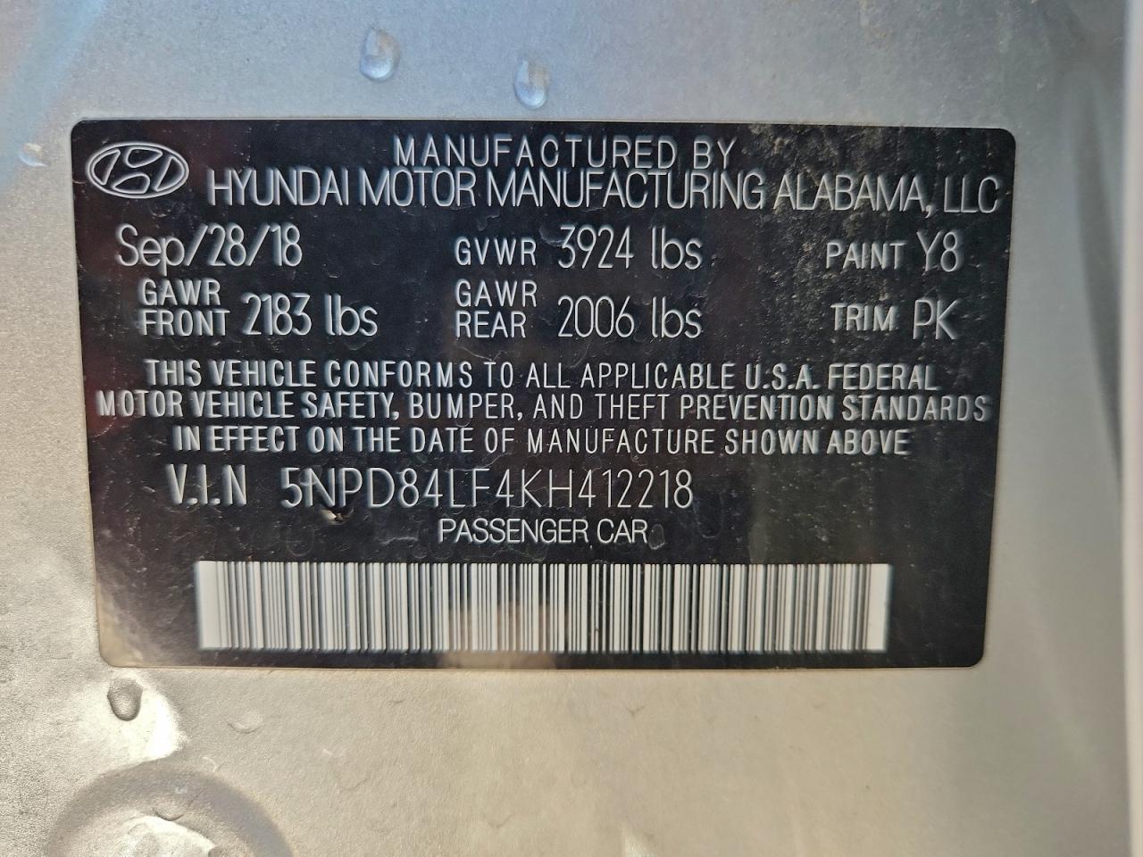 2019 HYUNDAI ELANTRA SEL photo 12