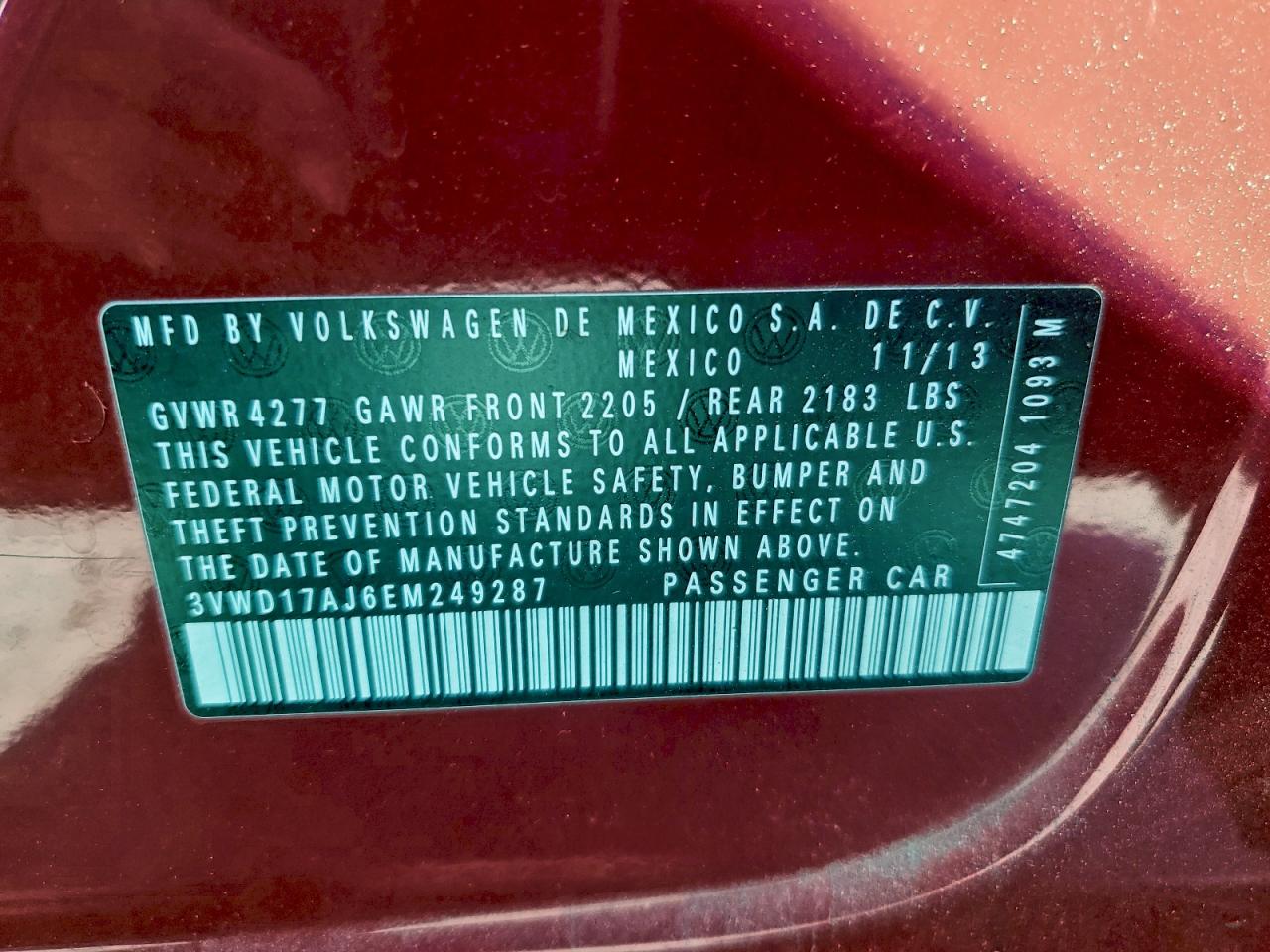 2014 VOLKSWAGEN JETTA SE photo 12