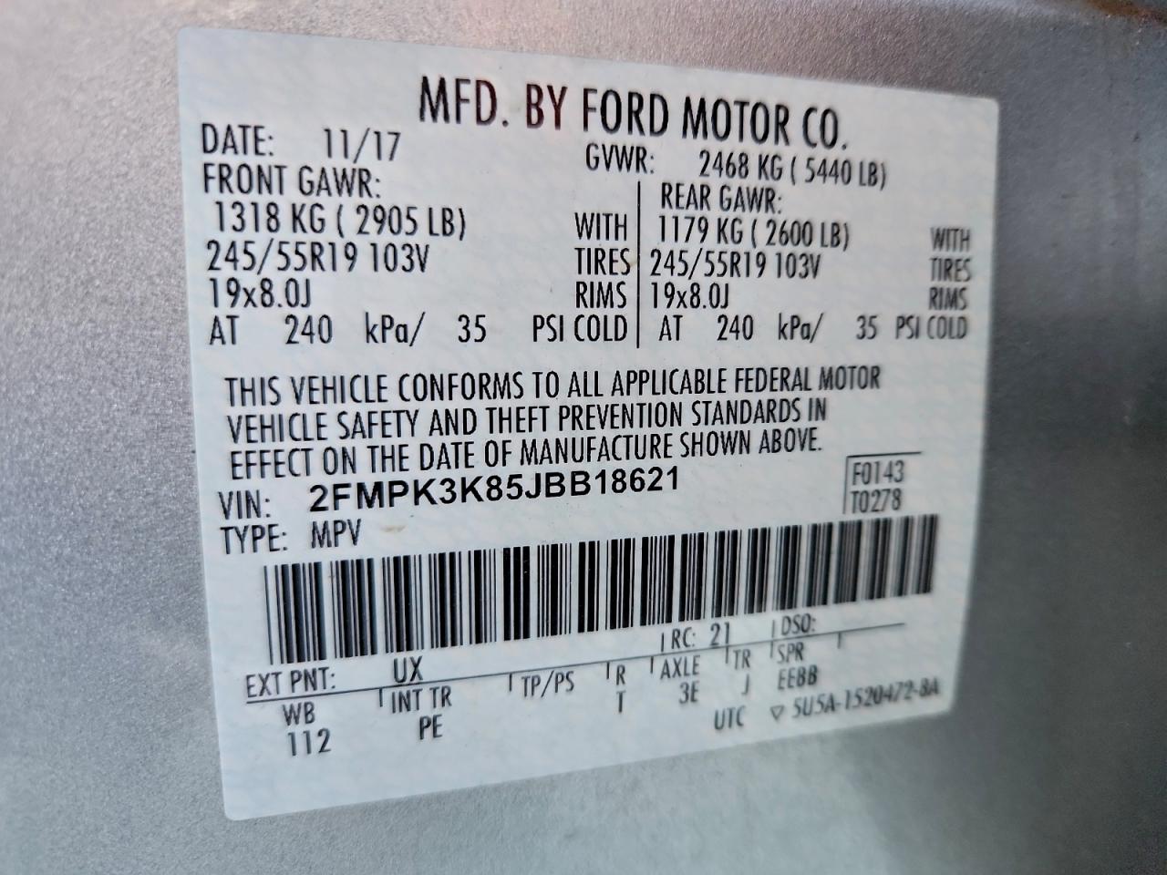2018 FORD EDGE TITANIUM photo 13