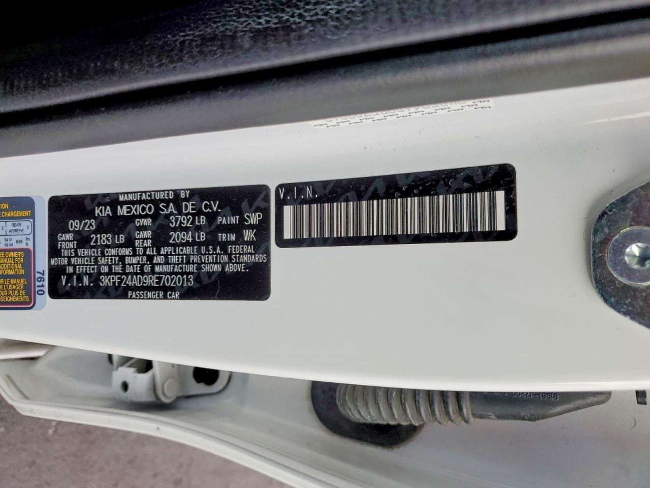 2024 KIA FORTE LX photo 12
