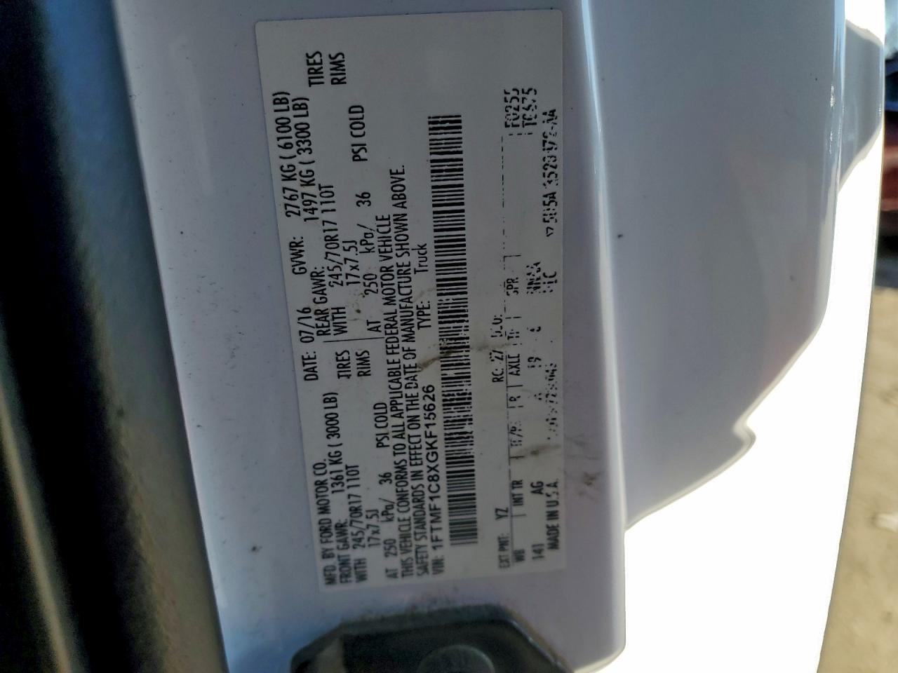 2016 FORD F150 photo 12