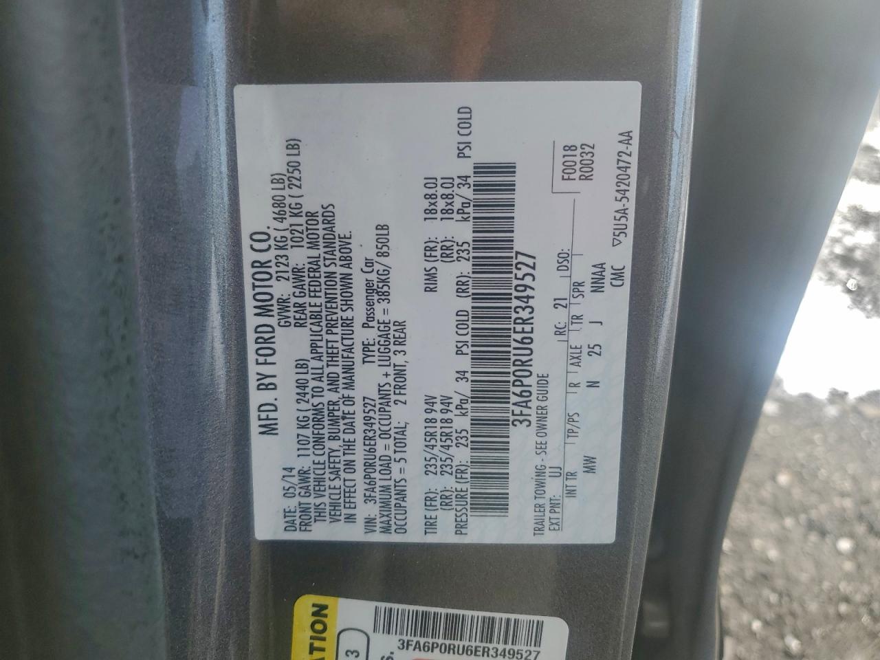 2014 FORD FUSION TITANIUM HEV photo 12